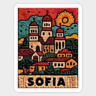 Sofia Bulgaria Embroided - Balkan Architecture Art Magnet